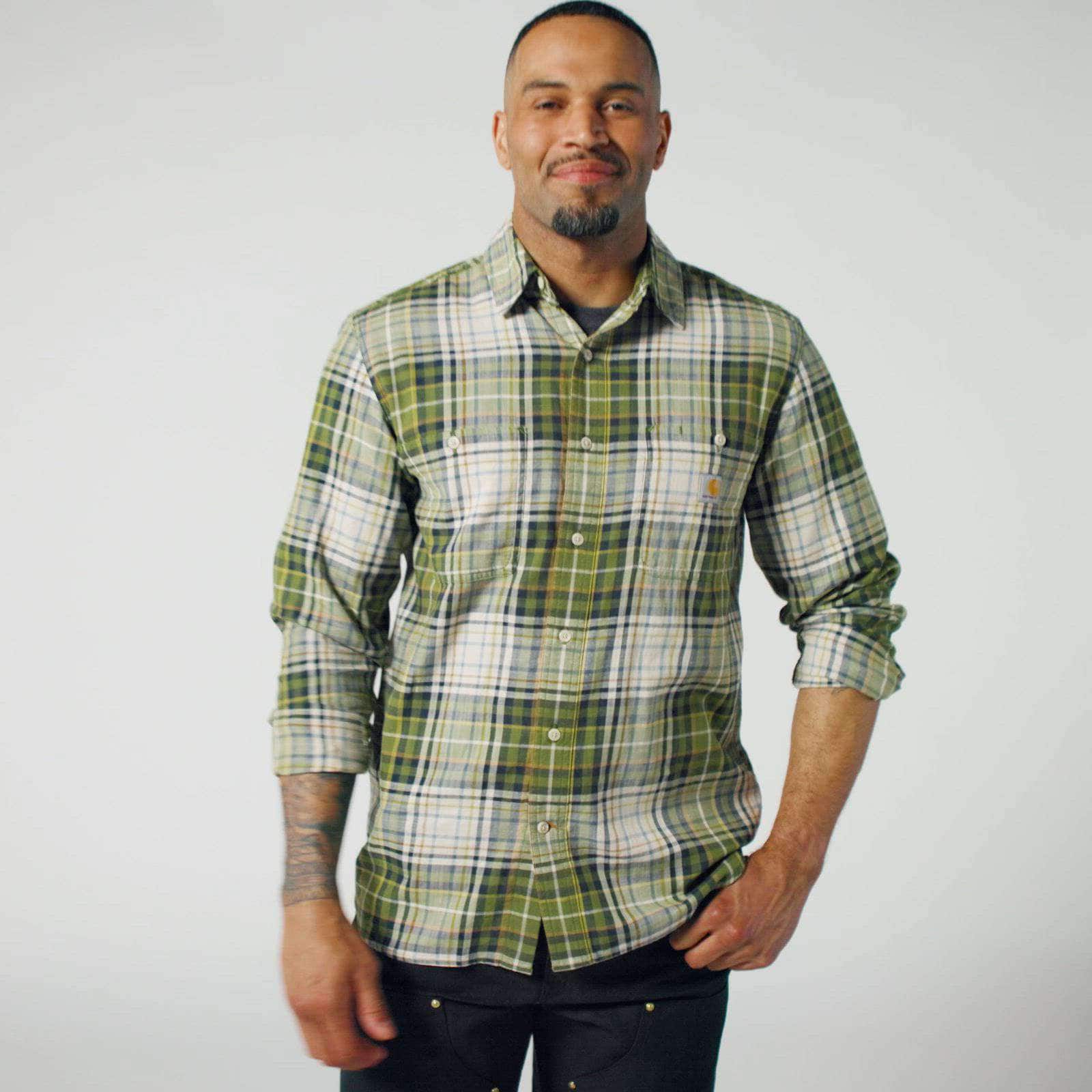 Additional thumbnail 2 of Rugged Flex™ Relaxed Fit Lightweight Long-Sleeve Plaid Shirt