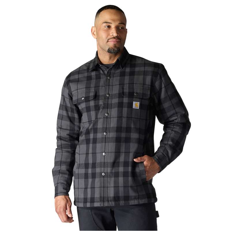 Carhartt  Shadow Relaxed Fit Flannel Sherpa-Lined Shirt Jac