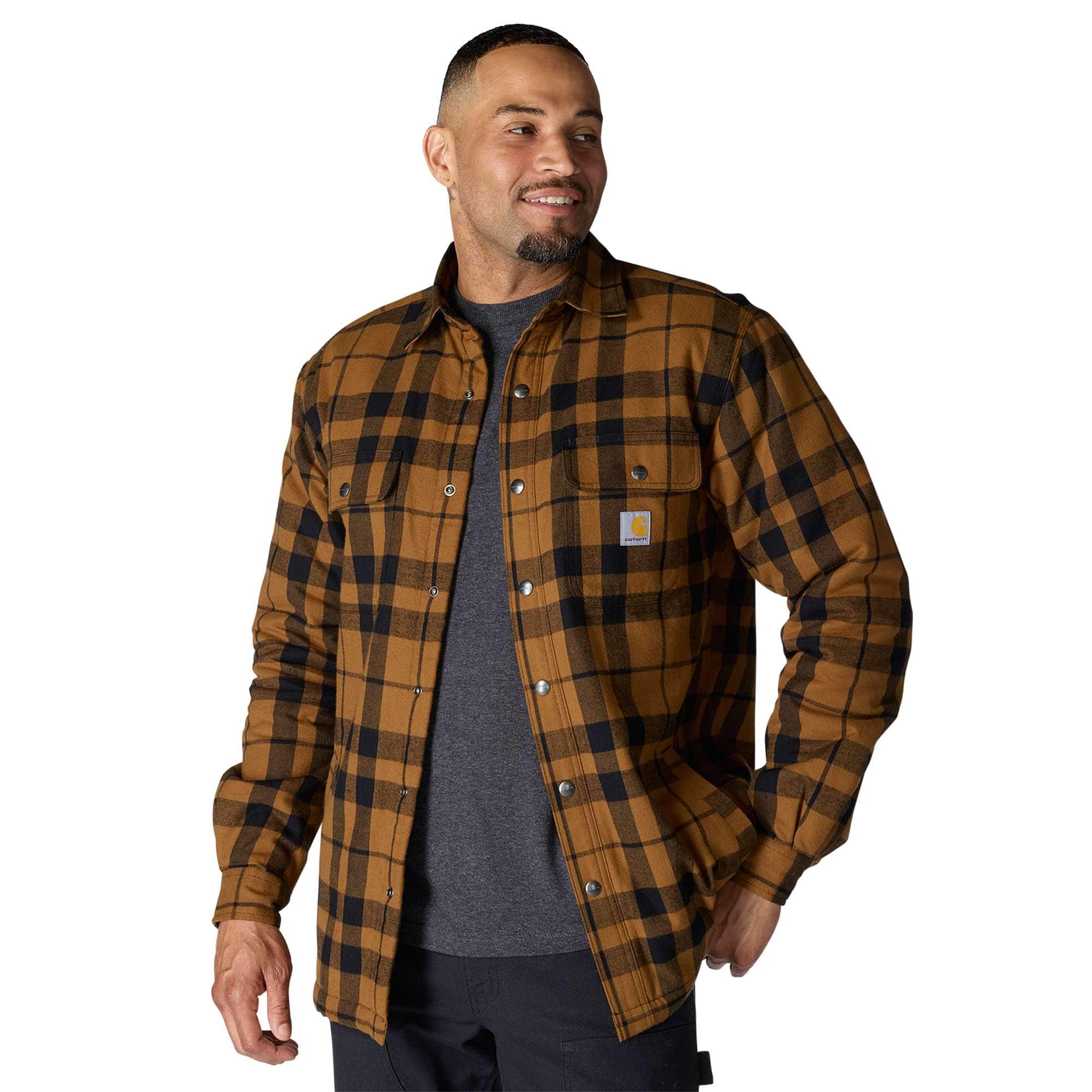 Additional thumbnail 1 of Relaxed Fit Flannel Sherpa-Lined Shirt Jac