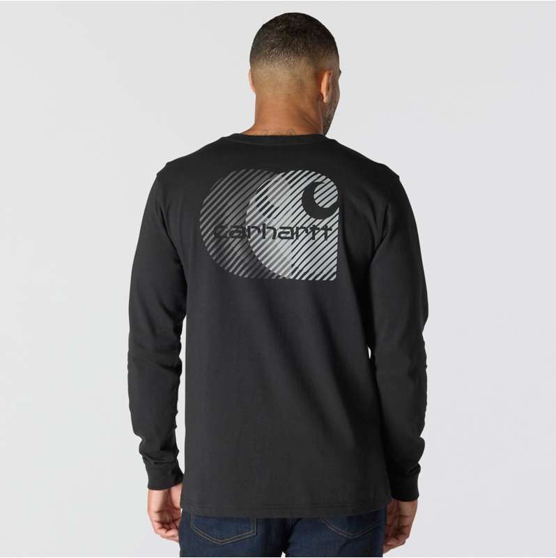 Carhartt  Black Relaxed Fit Heavyweight Long-Sleeve Pocket C Graphic T-Shirt
