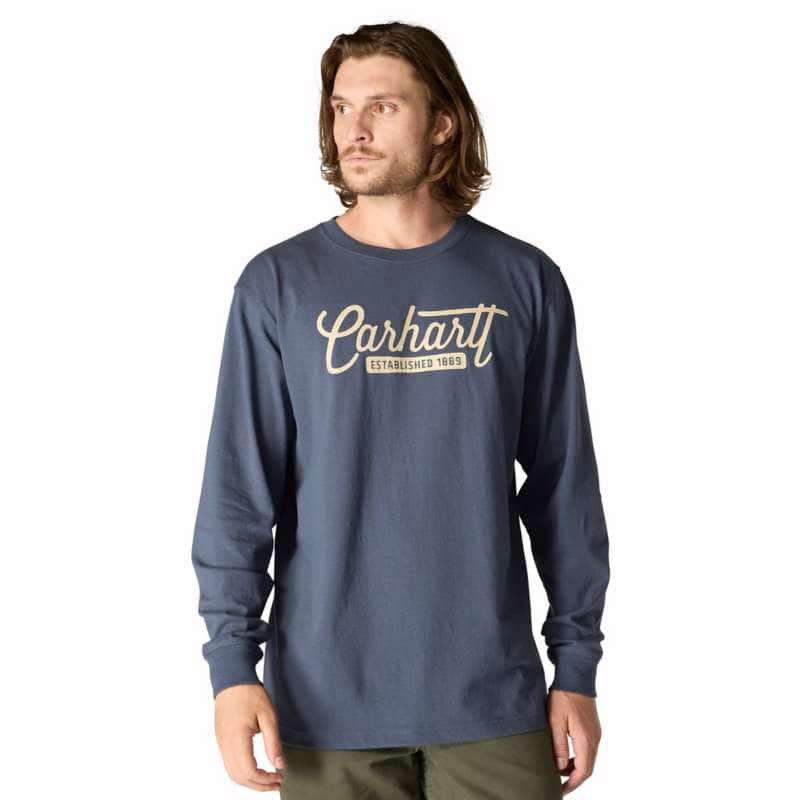 Loose Fit Heavyweight Long-Sleeve Pocket Henley T-Shirt