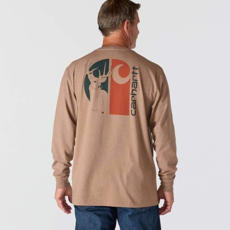 Loose Fit Heavyweight Long-Sleeve Logo Sleeve Graphic T-Shirt