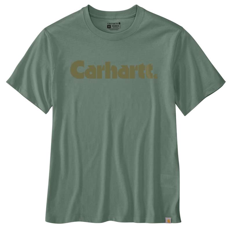 Carhartt  Green Slate Irvine Relaxed Logo T-Shirt