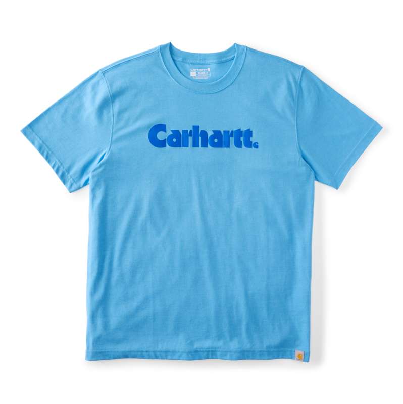 Carhartt  Tranquil Blue Heather Irvine Relaxed Logo T-Shirt