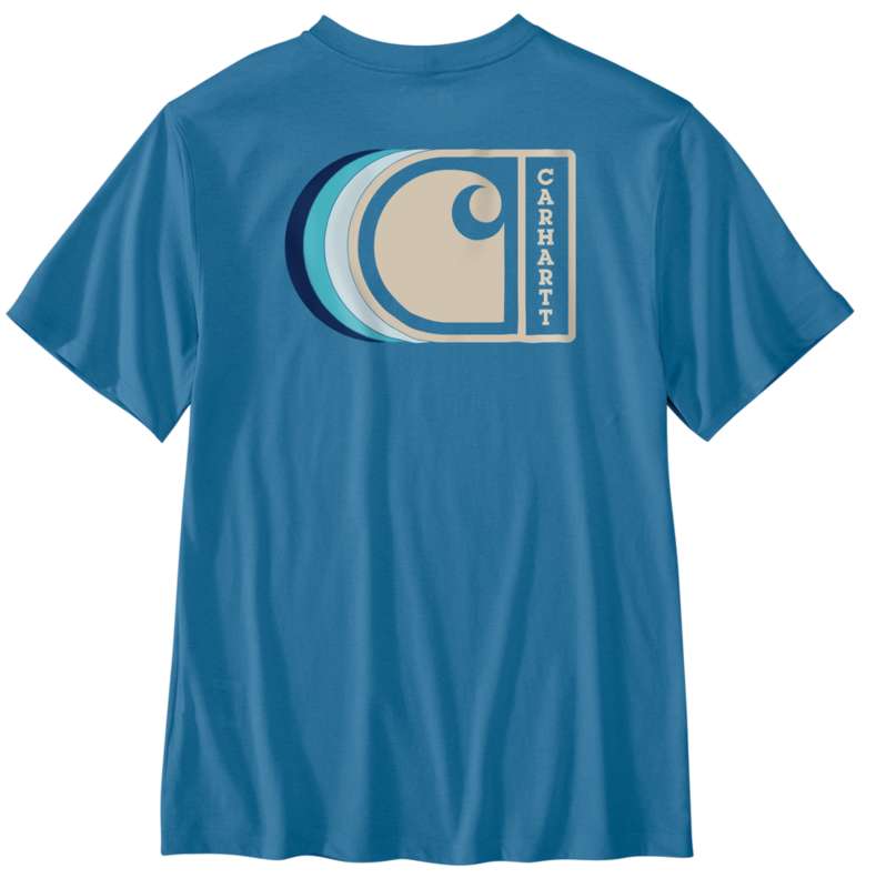Carhartt  Horizon Blue Relaxed Fit Lightweight Short-Sleeve C Graphic T-Shirt