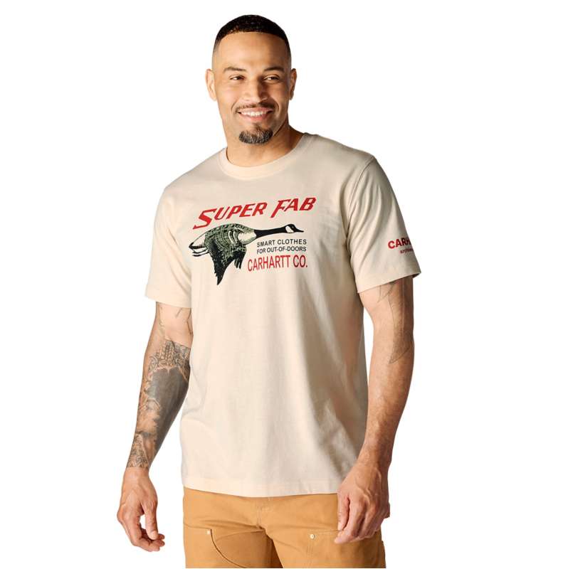Carhartt  Oat Milk Relaxed Fit Lightweight Short-Sleeve Fab Graphic T-Shirt
