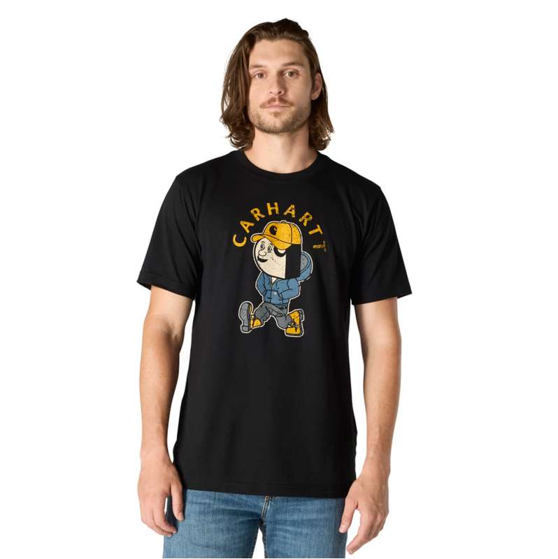 Carhartt  Black Relaxed Fit Lightweight Short-Sleeve Active Jac Graphic T-Shirt
