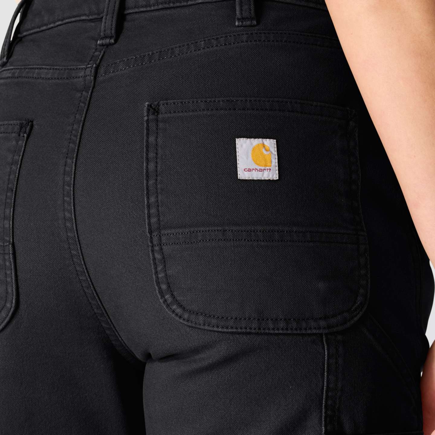 Женские брюки Carhartt The Carpenter Canvas Pant, цвет: Чёрный — фото 3