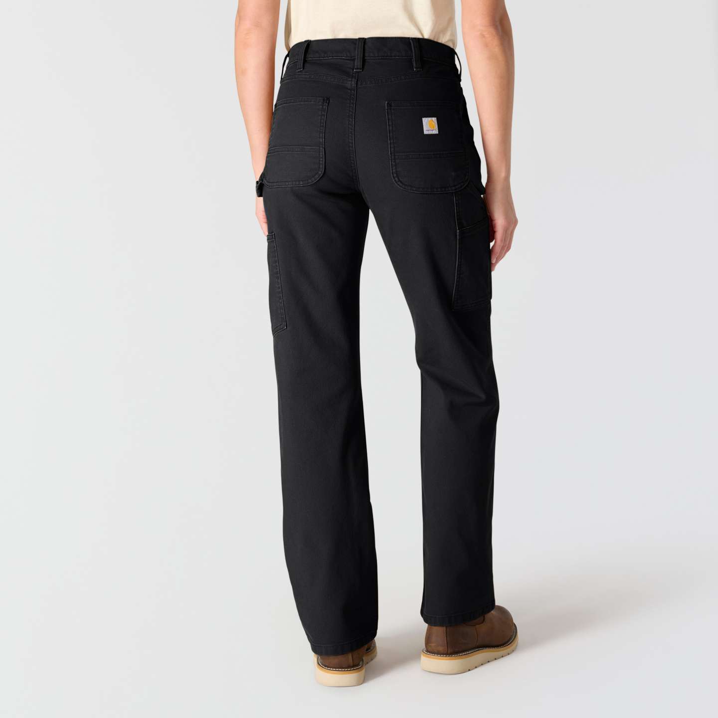 Женские брюки Carhartt The Carpenter Canvas Pant, цвет: Чёрный — фото 2