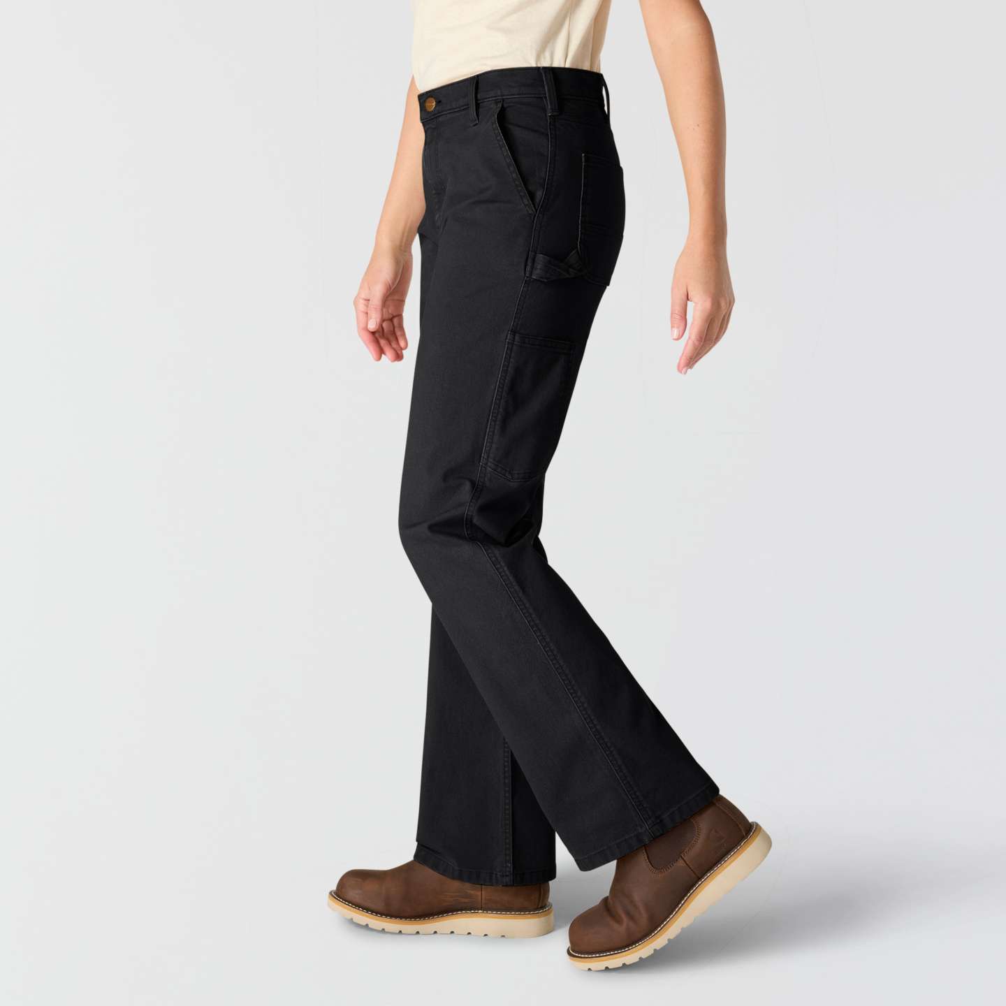 Женские брюки Carhartt The Carpenter Canvas Pant, цвет: Чёрный — фото 5