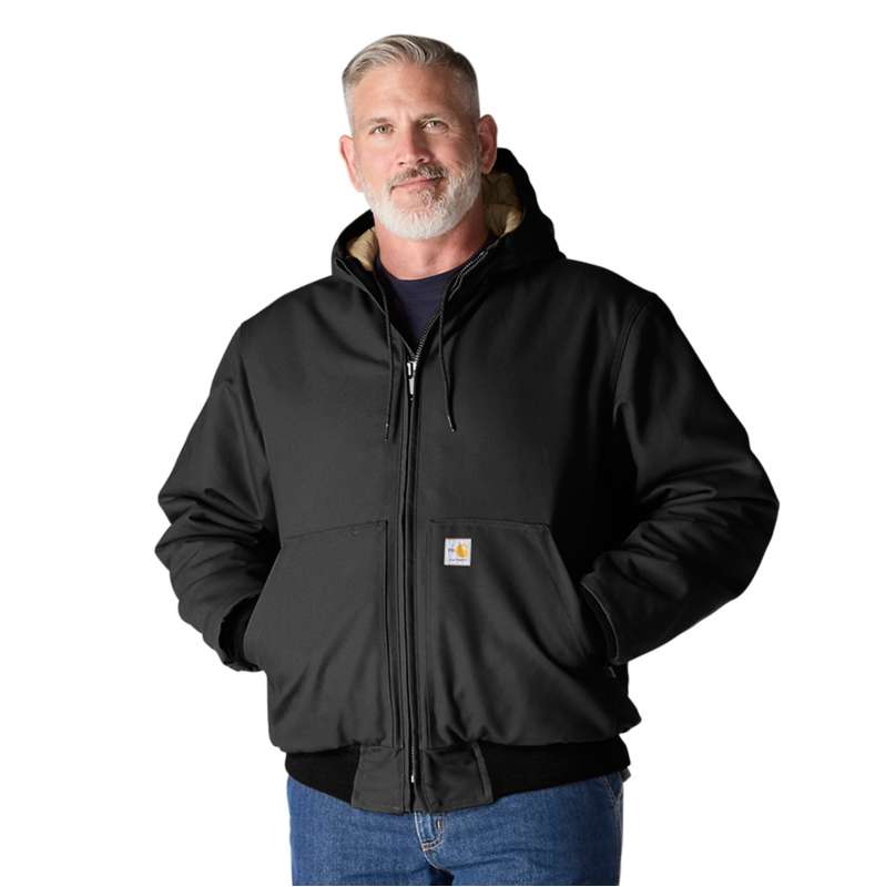 Carhartt  Black Flame Resistant Loose Fit Duck Insulated Active Jac