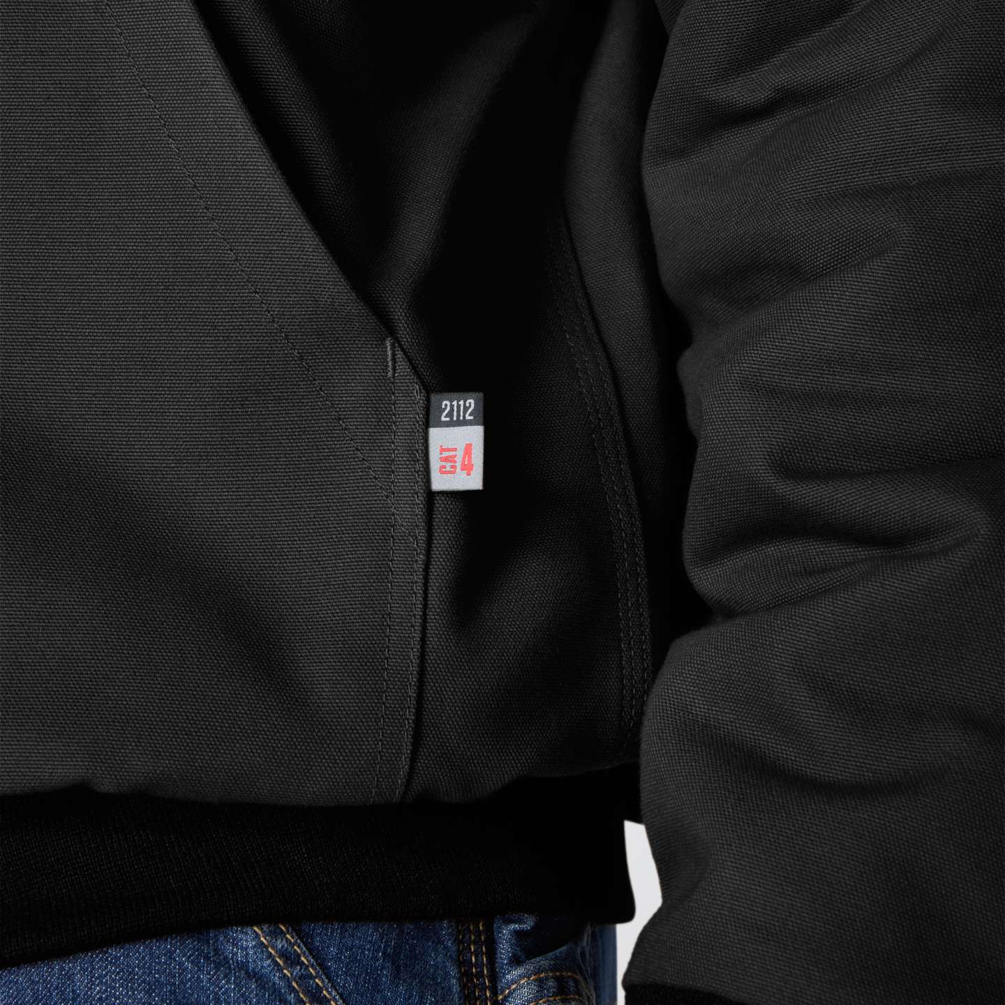 Мужская огнестойкая куртка Carhartt FR Duck Active Jac, цвет: Чёрный — фото 6