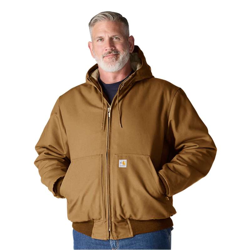 Carhartt  Carhartt Brown Flame Resistant Loose Fit Duck Insulated Active Jac