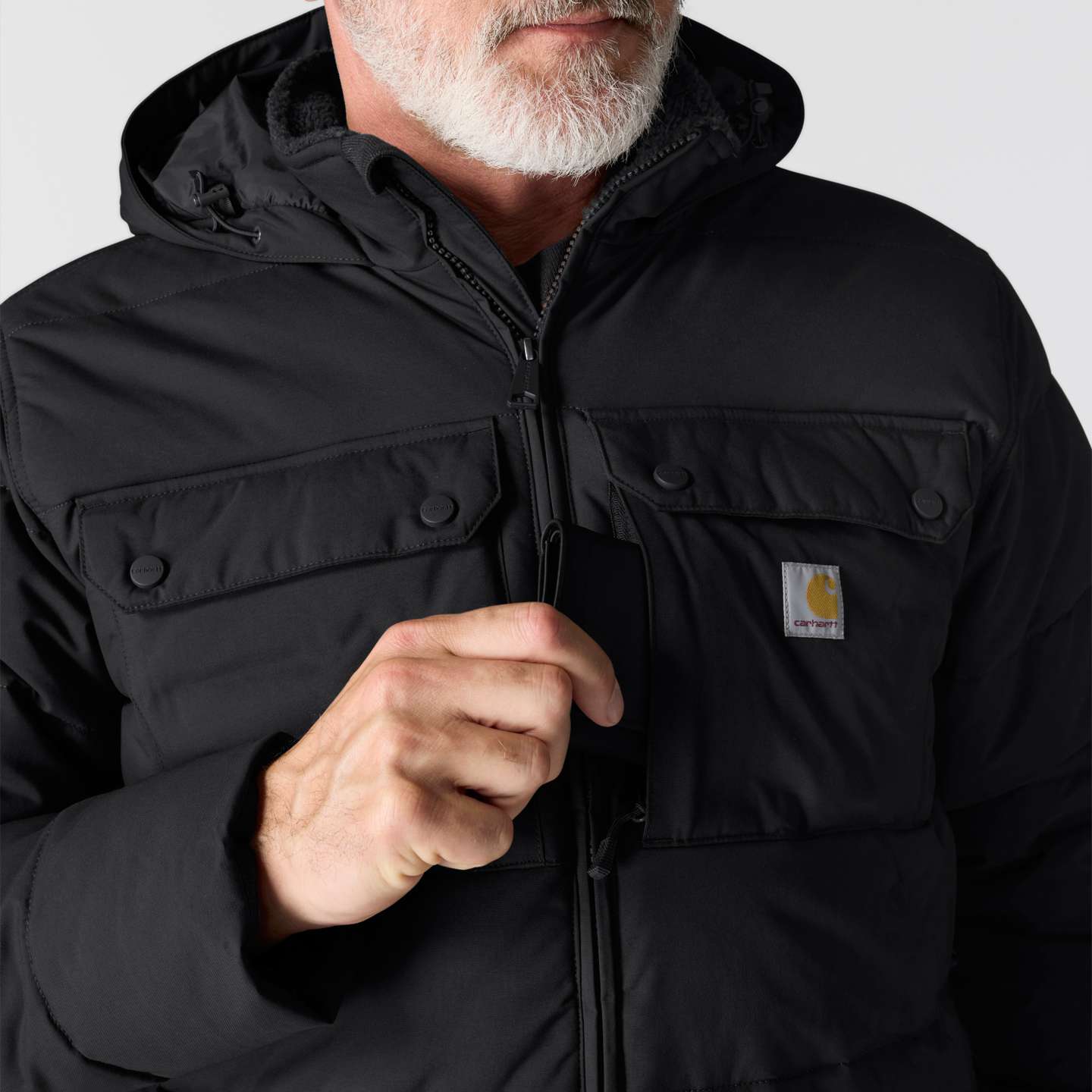 Мужская куртка Carhartt Livingston, цвет: Чёрный — фото 8