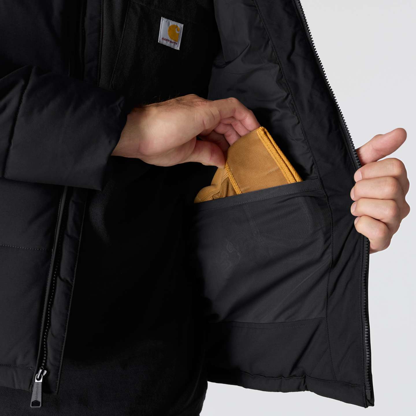 Мужская куртка Carhartt Livingston, цвет: Чёрный — фото 7