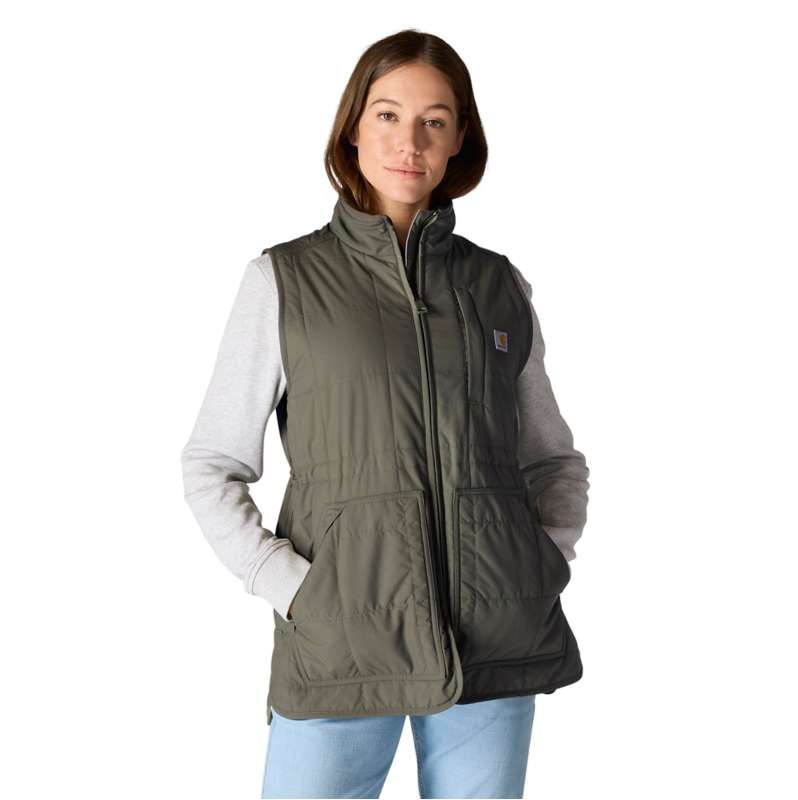 Carhartt  Dusty Olive Women's Rain Defender® Relaxed Fit Lightweight Insulated Mock-Neck Vest