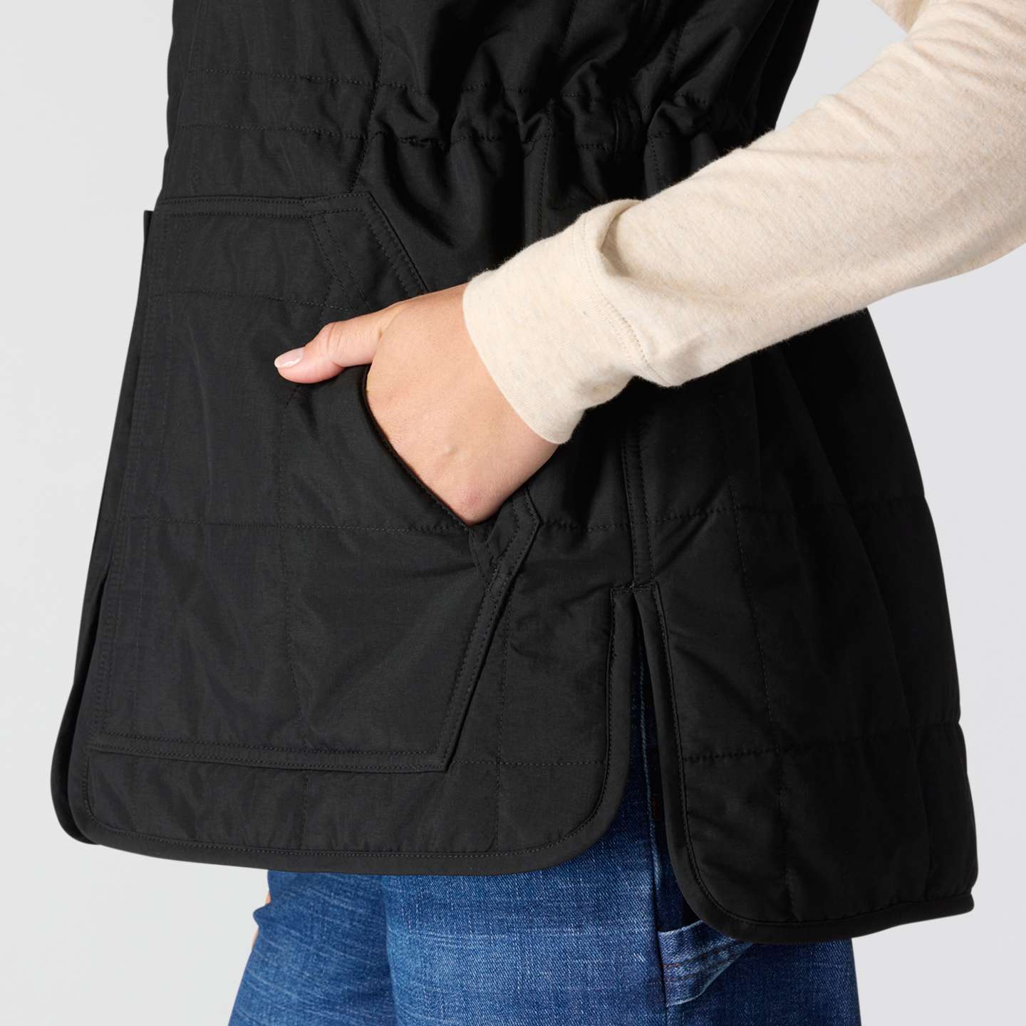Женский жилет Carhartt Rockford Mock Neck Vest, цвет: Чёрный — фото 6