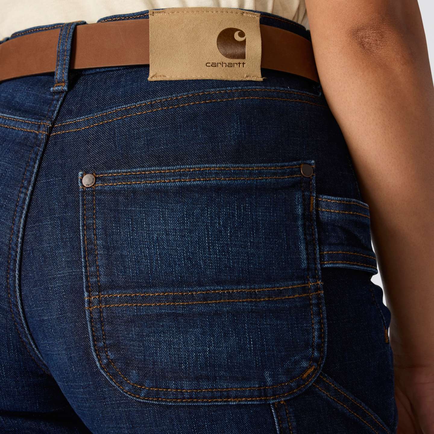 Женские джинсы Carhartt Carpenter Lined Jean, цвет: Downpour — фото 3