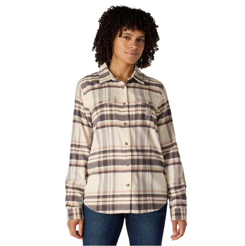 Carhartt  Chalk Women's TENCEL™ Fiber Series Relaxed Fit Plaid Shirt