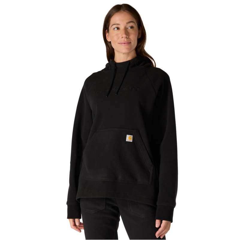 Carhartt  Black Women's Carhartt Force® Force Oversized-Fit Fleece Hooded Sweatshirt