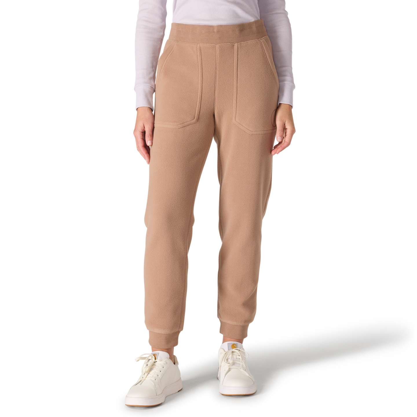 Женские брюки Carhartt Force® Relaxed Fit Fleece Graphic Sweatpant, цвет: Мягкий сепия — фото 1