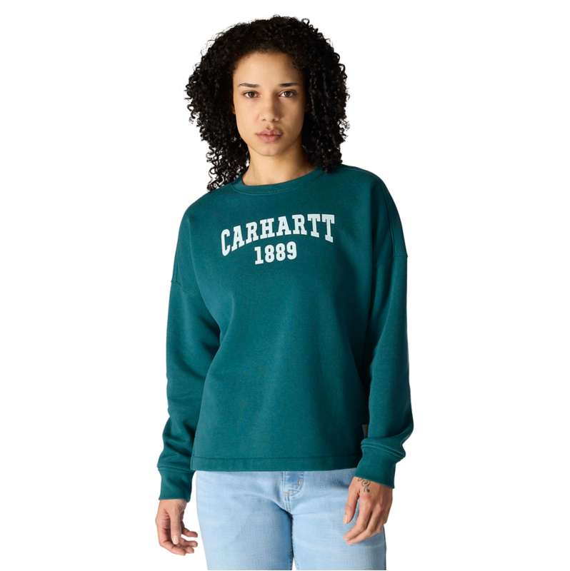 Carhartt  Greenstone Women's Loose Fit Midweight Carhartt Graphic Sweatshirt