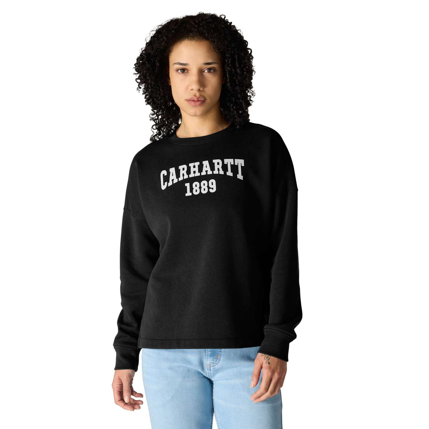 Женская толстовка Carhartt Loose Fit Midweight Graphic, цвет: Чёрный — фото 1