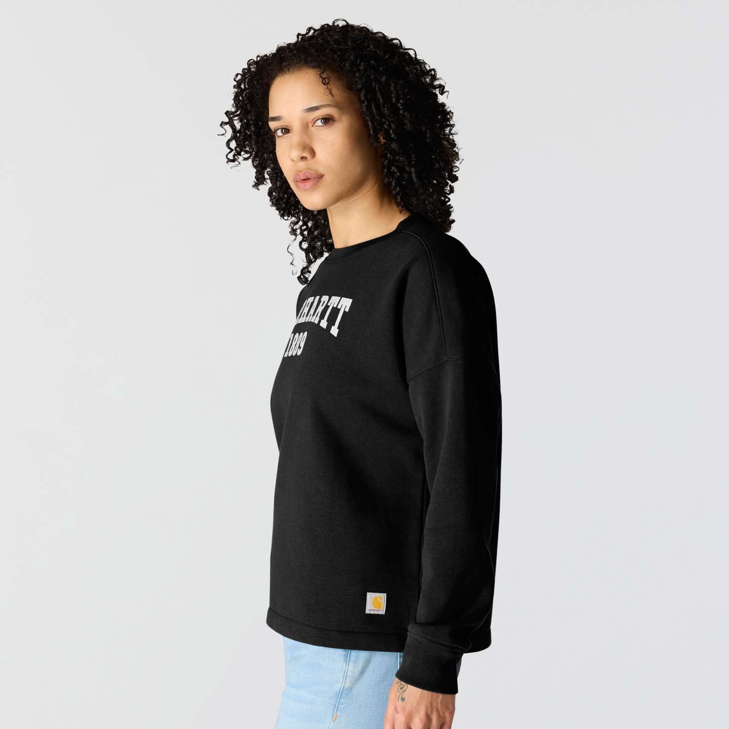 Женская толстовка Carhartt Loose Fit Midweight Graphic, цвет: Чёрный — фото 2