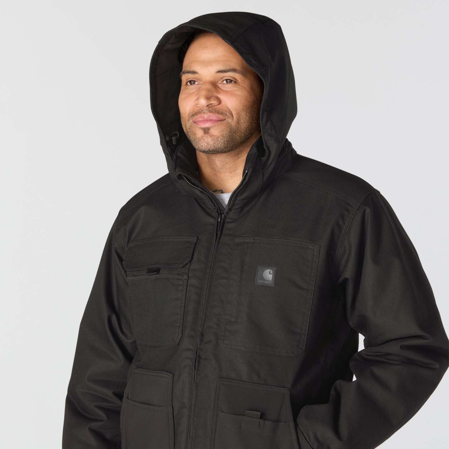 Мужская куртка Carhartt Steel Braddock, цвет: Чёрный — фото 4
