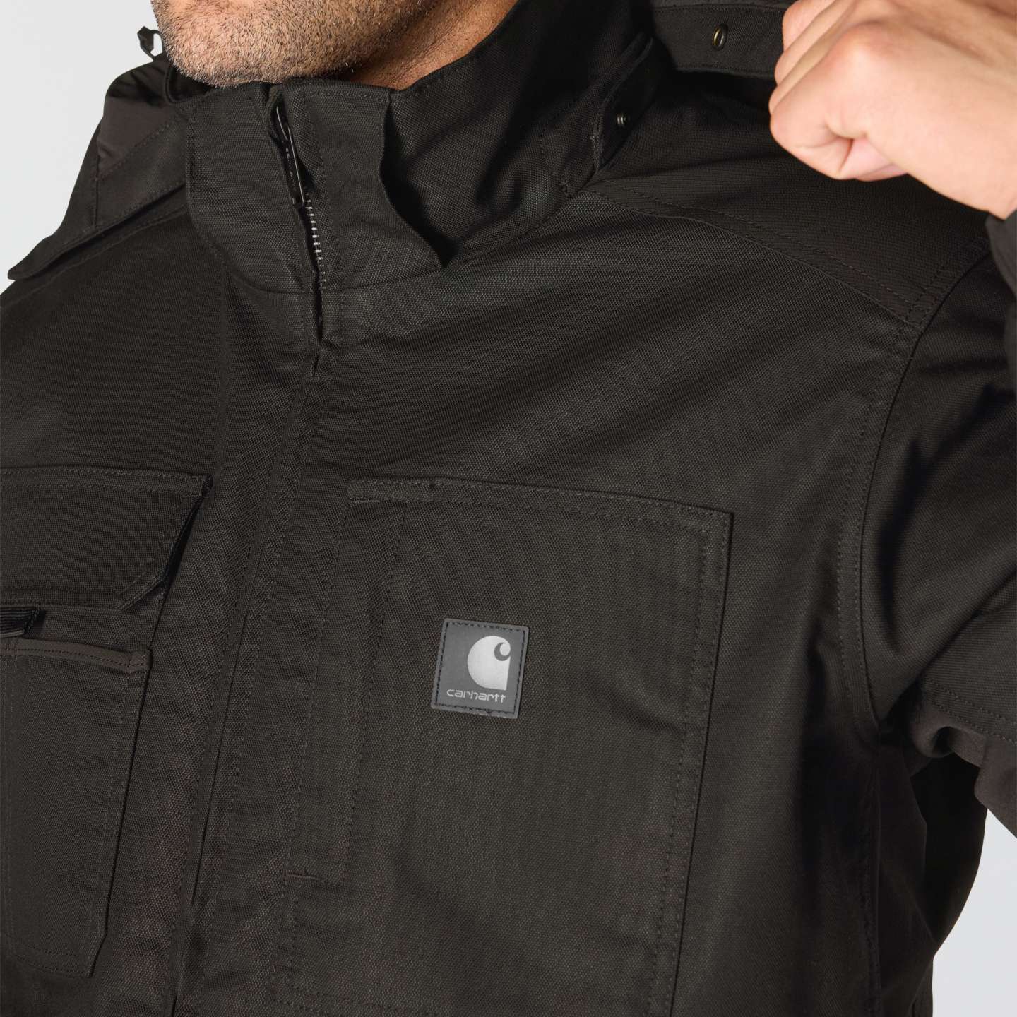 Мужская куртка Carhartt Steel Braddock, цвет: Чёрный — фото 9