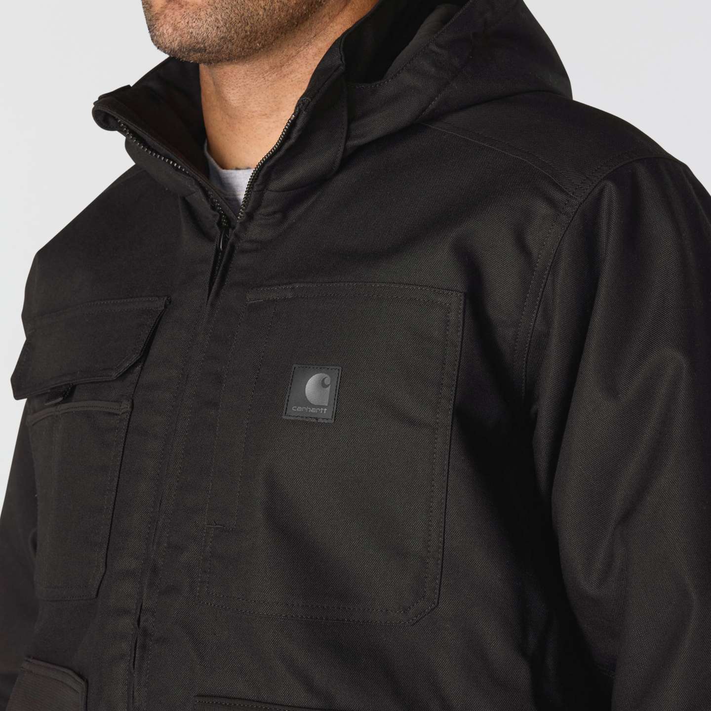 Мужская куртка Carhartt Steel Braddock, цвет: Чёрный — фото 6
