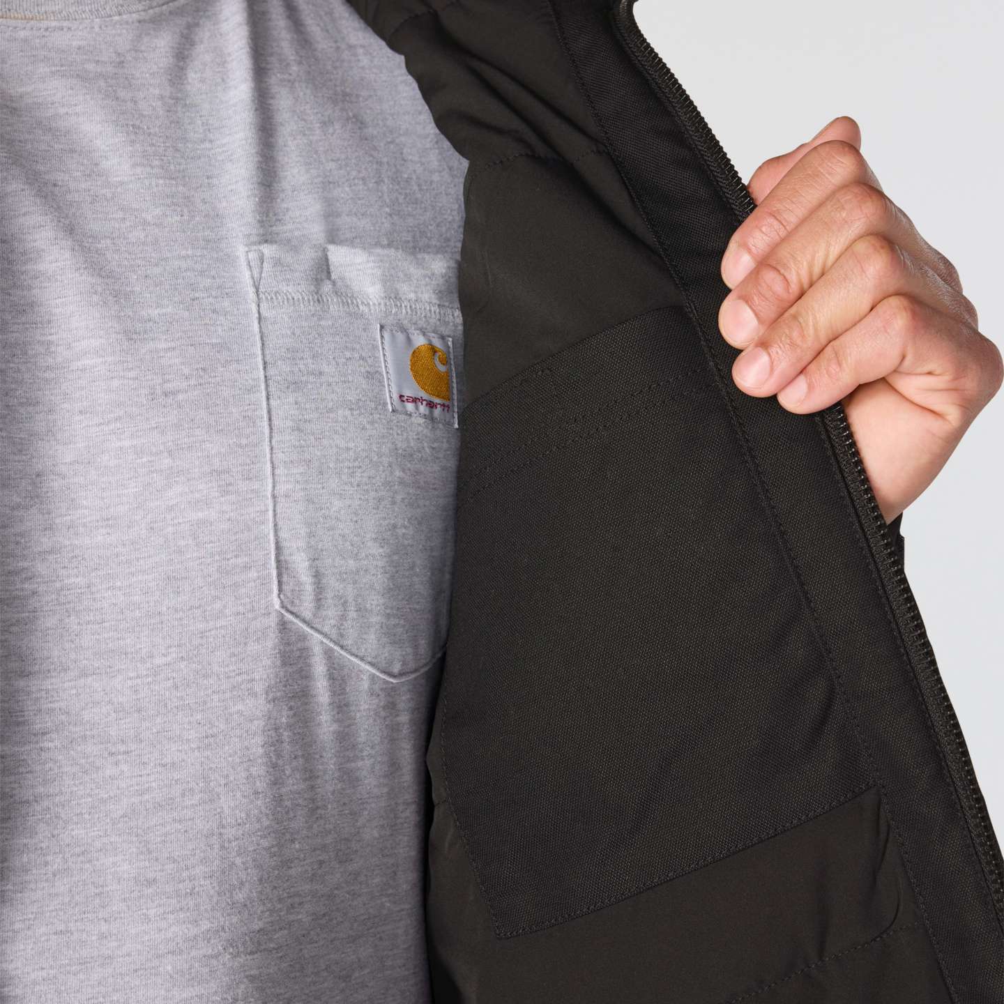 Мужская куртка Carhartt Steel Braddock, цвет: Чёрный — фото 7