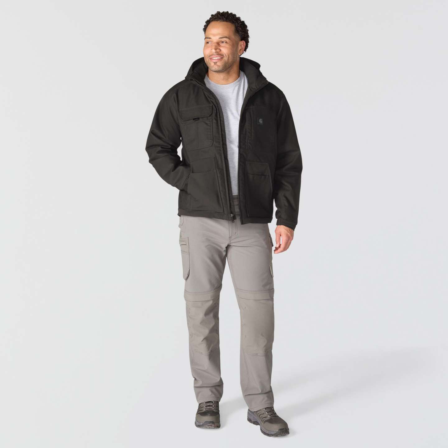 Мужская куртка Carhartt Steel Braddock, цвет: Чёрный — фото 5
