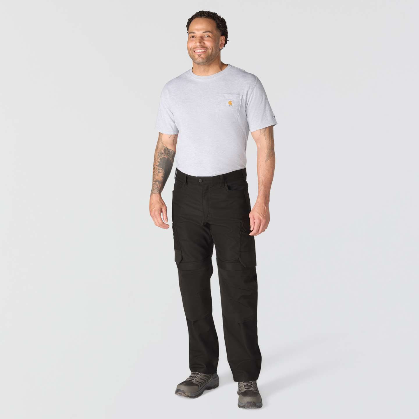 Мужские брюки Carhartt Relaxed Straight Steel Braddock, цвет: Чёрный — фото 4