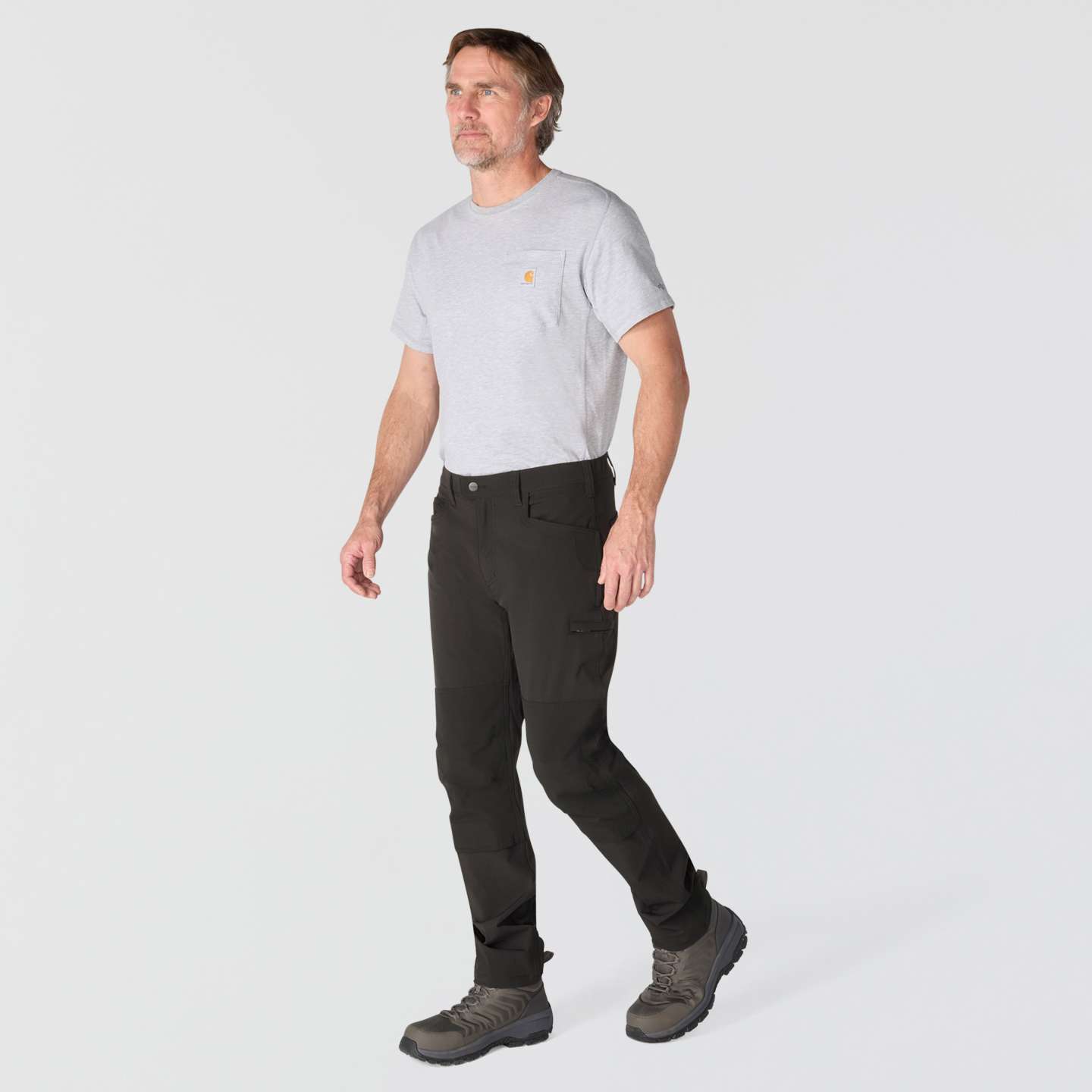 Мужские брюки Carhartt Relaxed Tapered Steel Buffalo Pant, цвет: Чёрный — фото 4