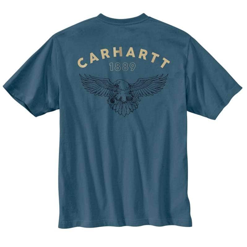 Carhartt  Storm Blue Relaxed Fit Lightweight Short-Sleeve Eagle Graphic T-Shirt