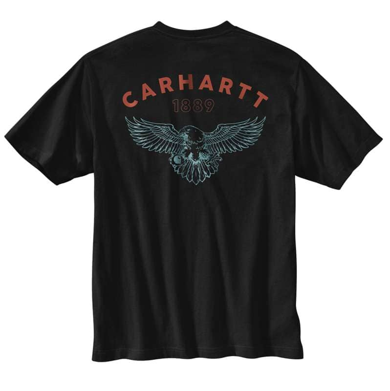 Carhartt  Black Relaxed Fit Lightweight Short-Sleeve Eagle Graphic T-Shirt