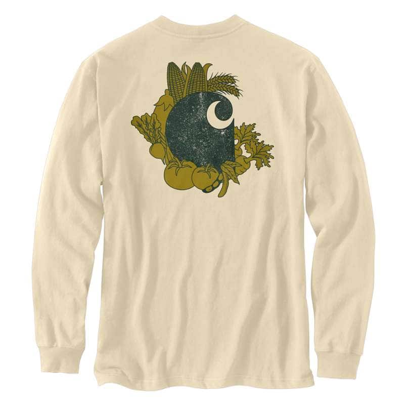 Loose Fit Heavyweight Long-Sleeve Pocket Outdoor Graphic T-Shirt