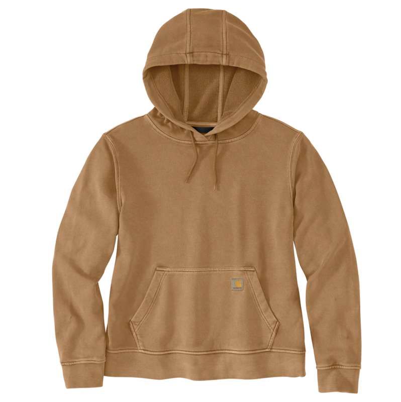 Carhartt  Carhartt Brown Women's Relaxed Fit Midweight Garment Dye French Terry Hooded Sweatshirt
