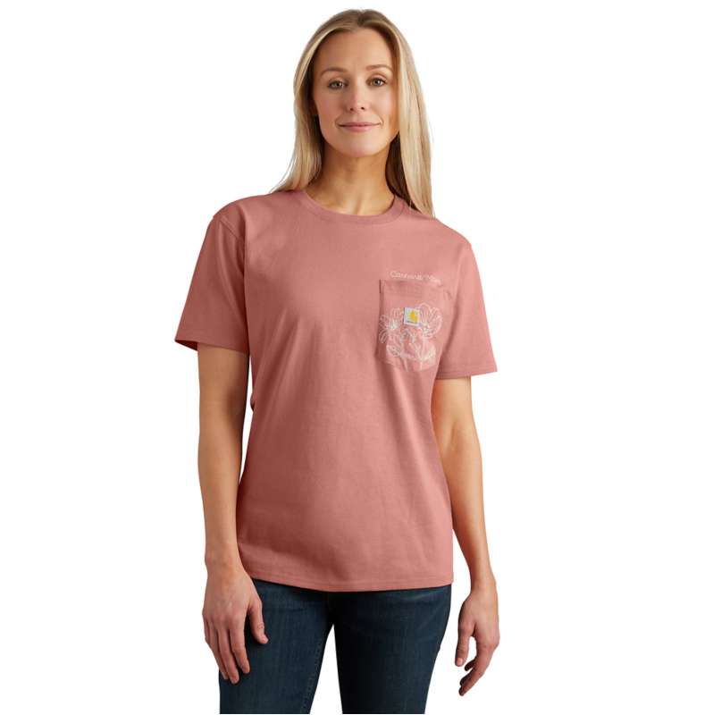 Carhartt  Rose Tint Women's Loose Fit Mother's Day Pocket T-Shirt
