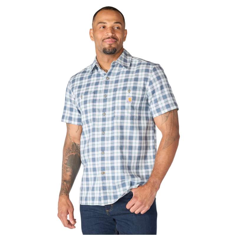 Carhartt  Iron Blue Bozeman Relaxed SS Plaid Shirt