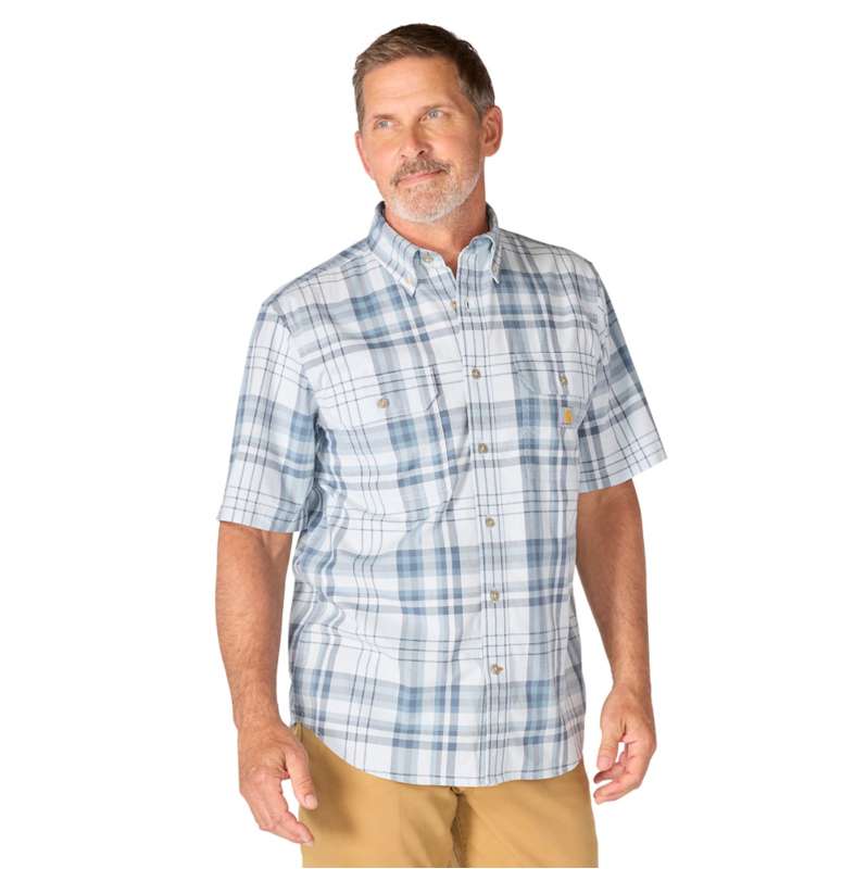 Carhartt  Blue Aura Fort Loose SS Plaid Shirt