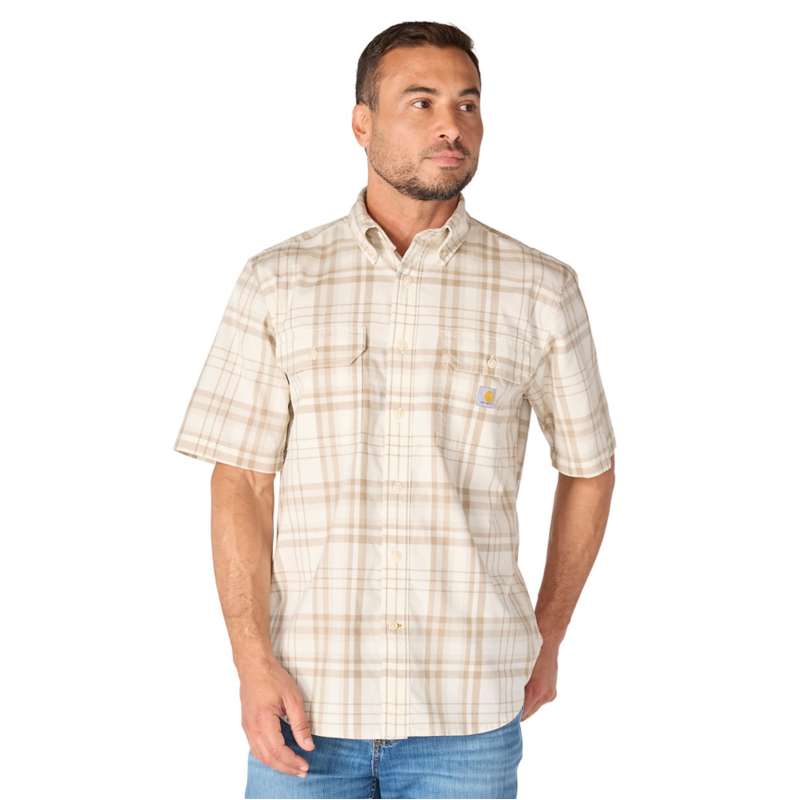 Carhartt  Eggshell Fort Loose SS Plaid Shirt