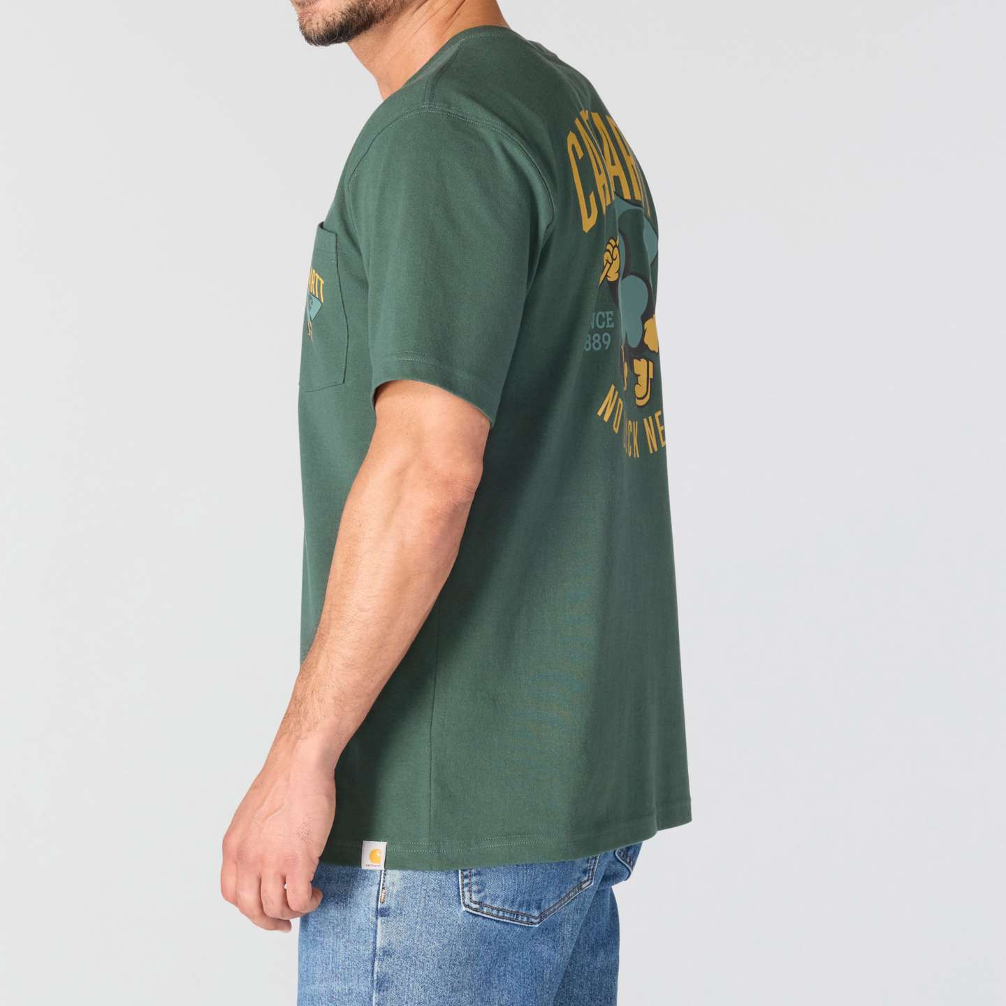 Мужская футболка Carhartt Irvine Relaxed Shamrock, цвет: Зелёный — фото 3
