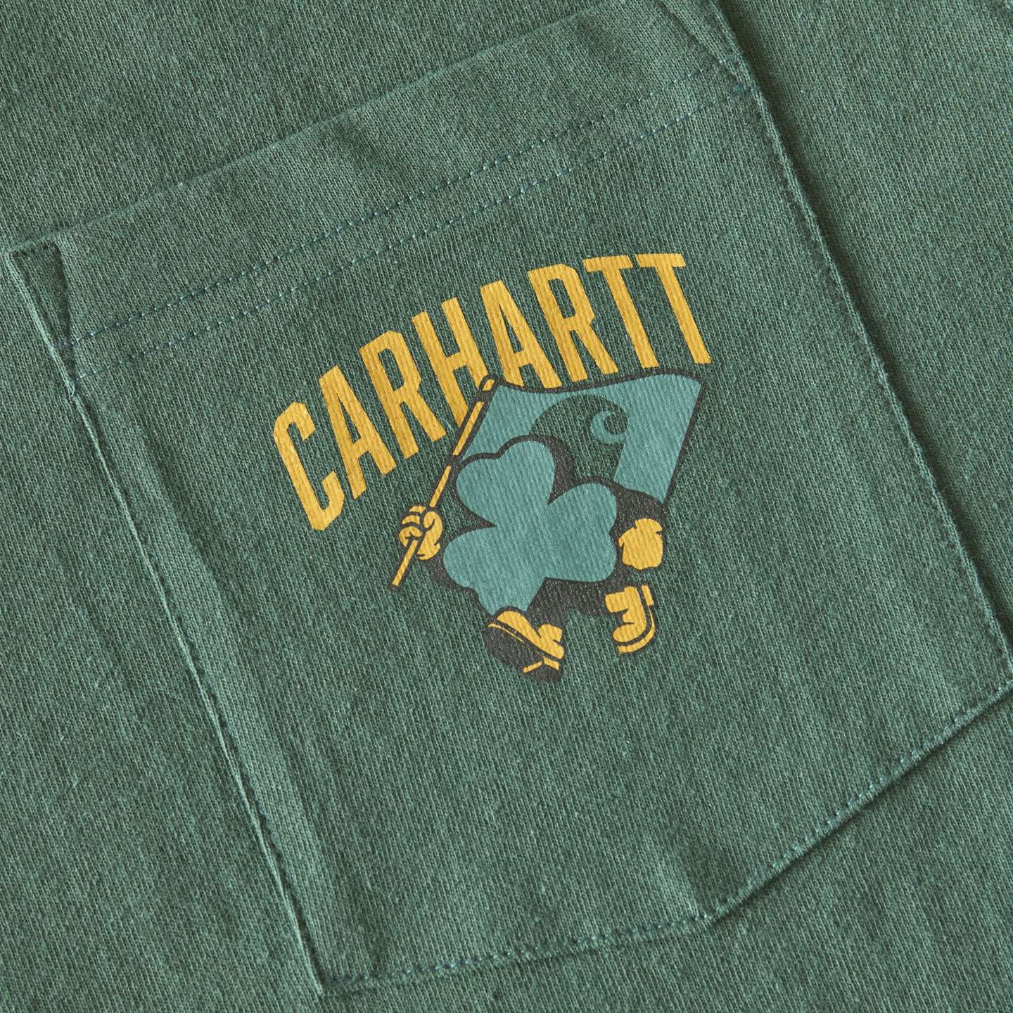 Мужская футболка Carhartt Irvine Relaxed Shamrock, цвет: Зелёный — фото 8