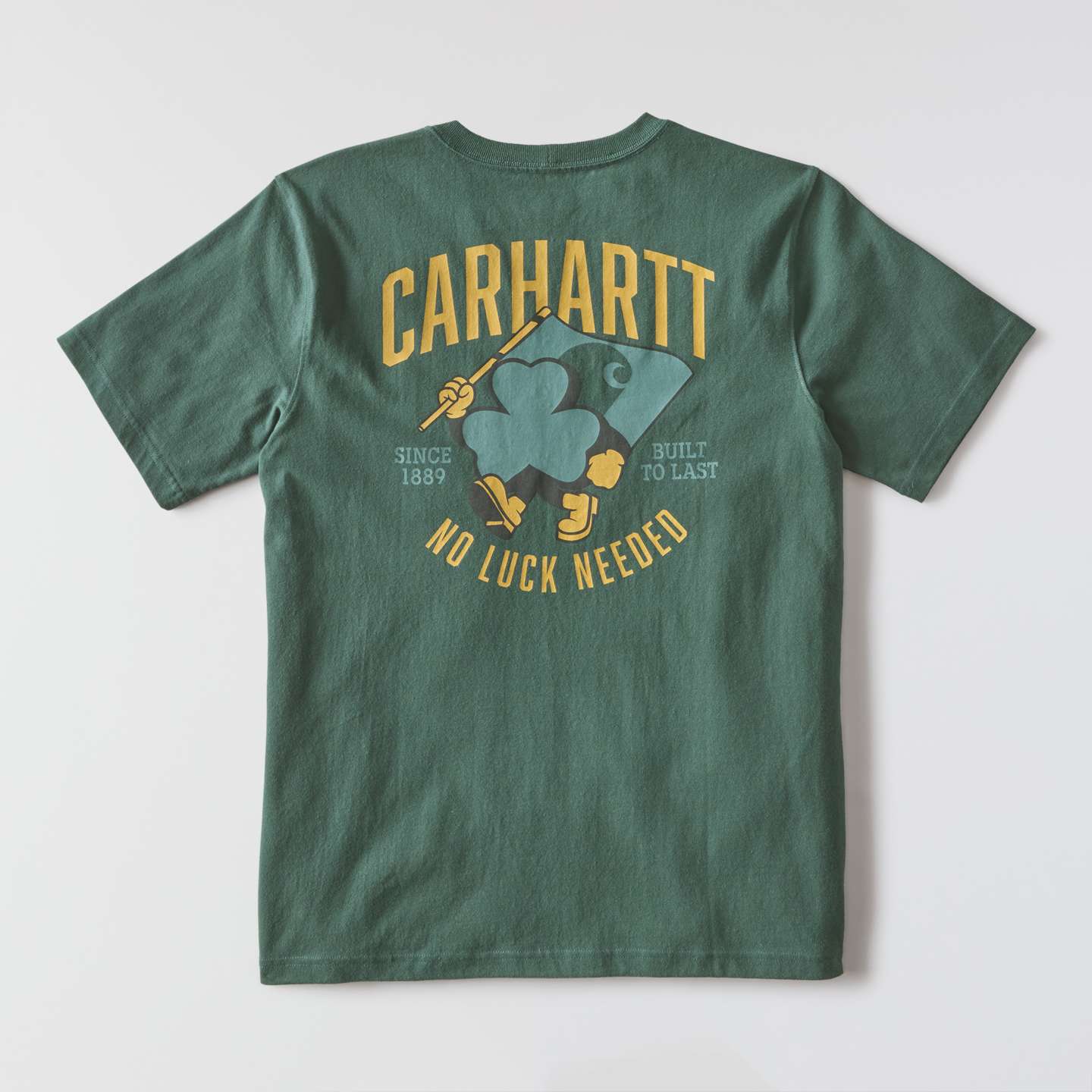 Мужская футболка Carhartt Irvine Relaxed Shamrock, цвет: Зелёный — фото 9