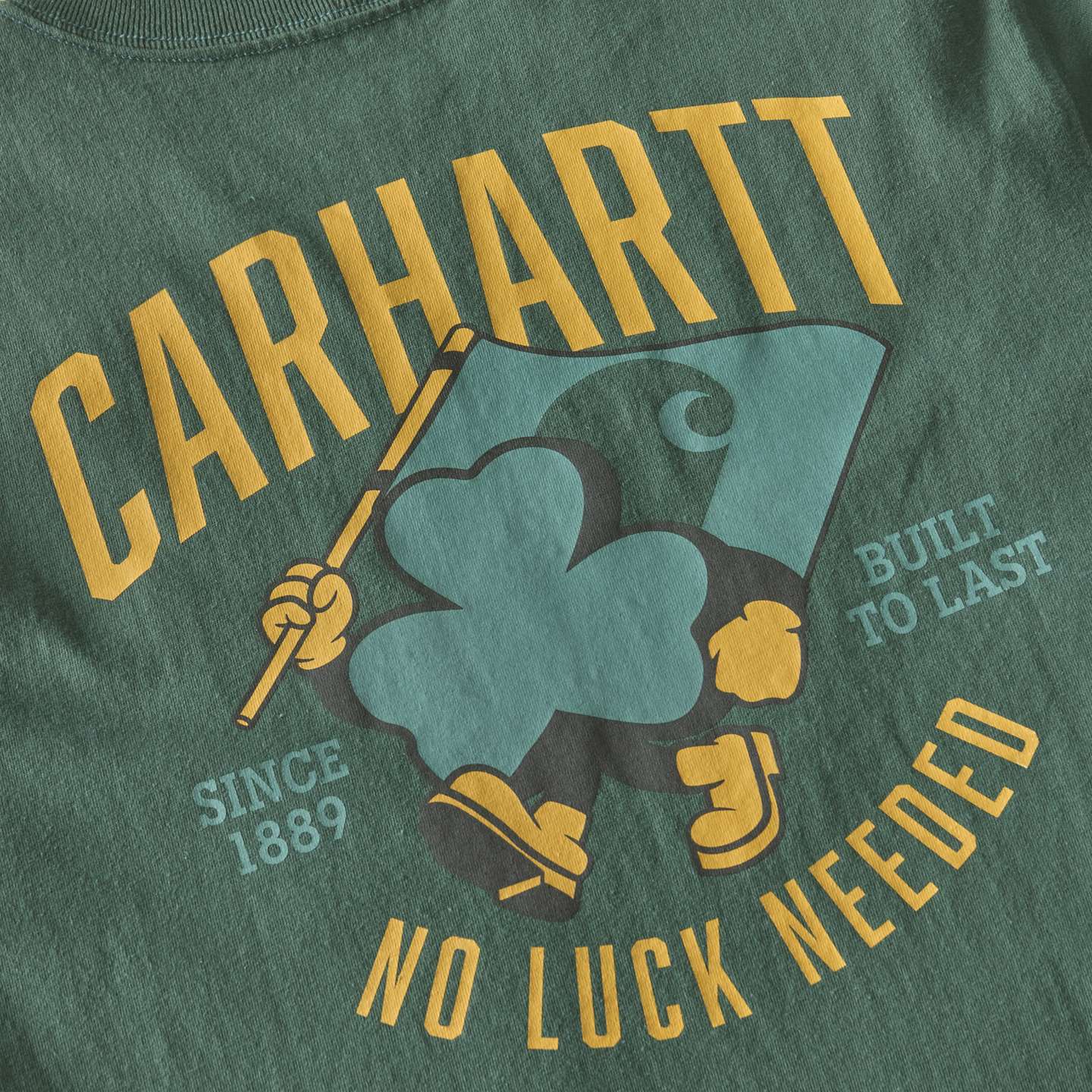 Мужская футболка Carhartt Irvine Relaxed Shamrock, цвет: Зелёный — фото 7