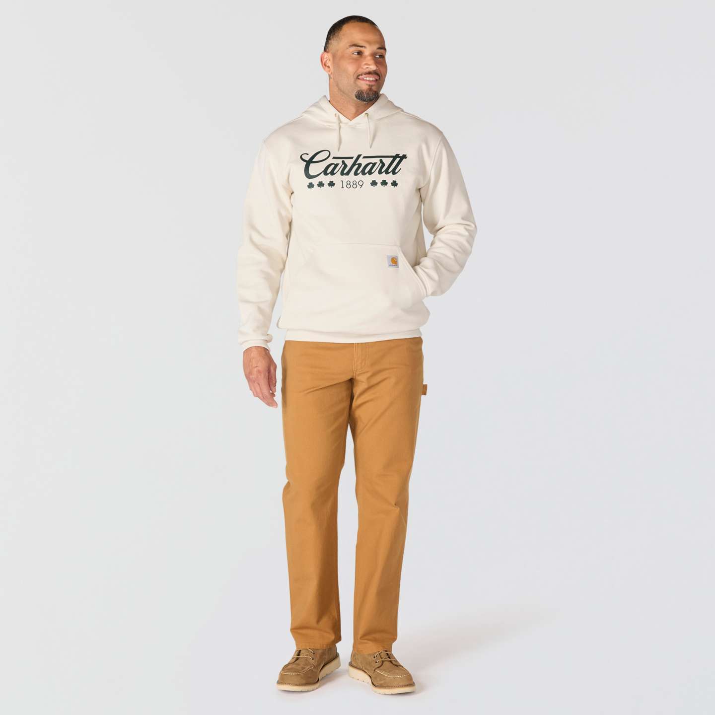 Мужской свитшот Carhartt Marquette Shamrock, цвет: Malt — фото 4