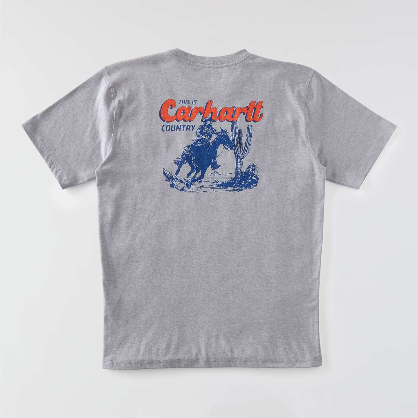 Мужская футболка Carhartt Irvine Relaxed Horse, цвет: Меланжевый серый — фото 9