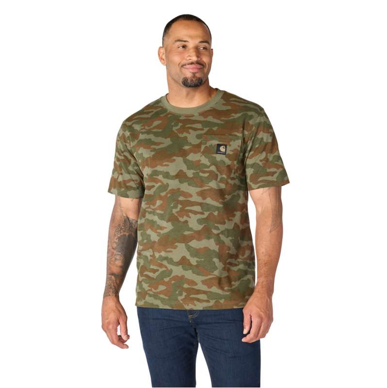Carhartt  Army Green Camo Irvine Relaxed Camo T-Shirt
